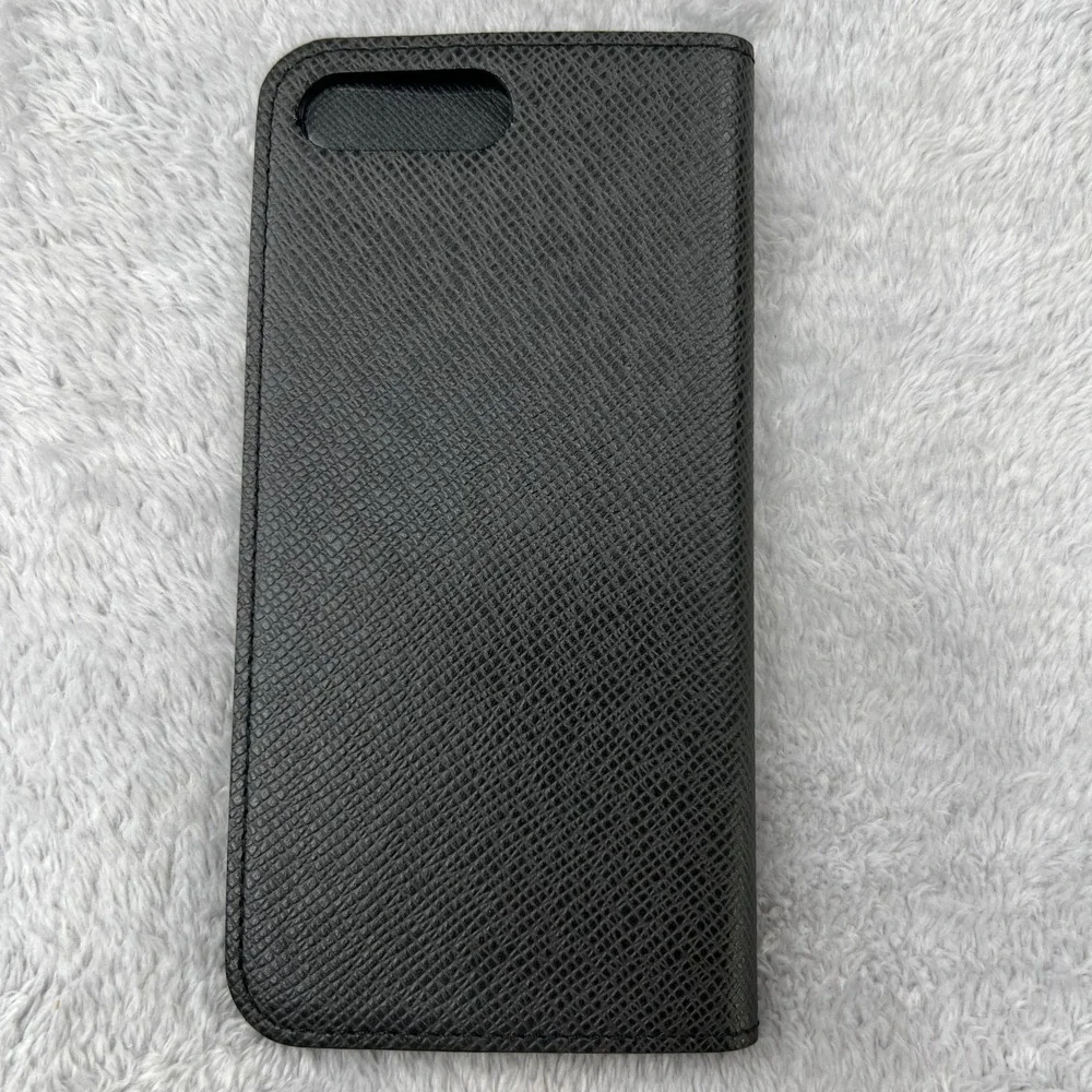 Louis‎ Vuitton Taiga Ardoise iPhone 7 plus Folio Case Black M63406 Luxury